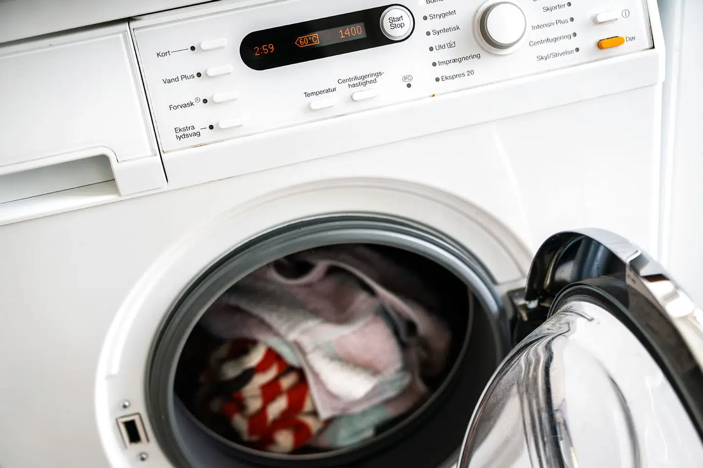 Vaskemaskine i lejlighed i København tirsdag den 6. september 2022.. (Foto: Ida Marie Odgaard/Ritzau Scanpix)