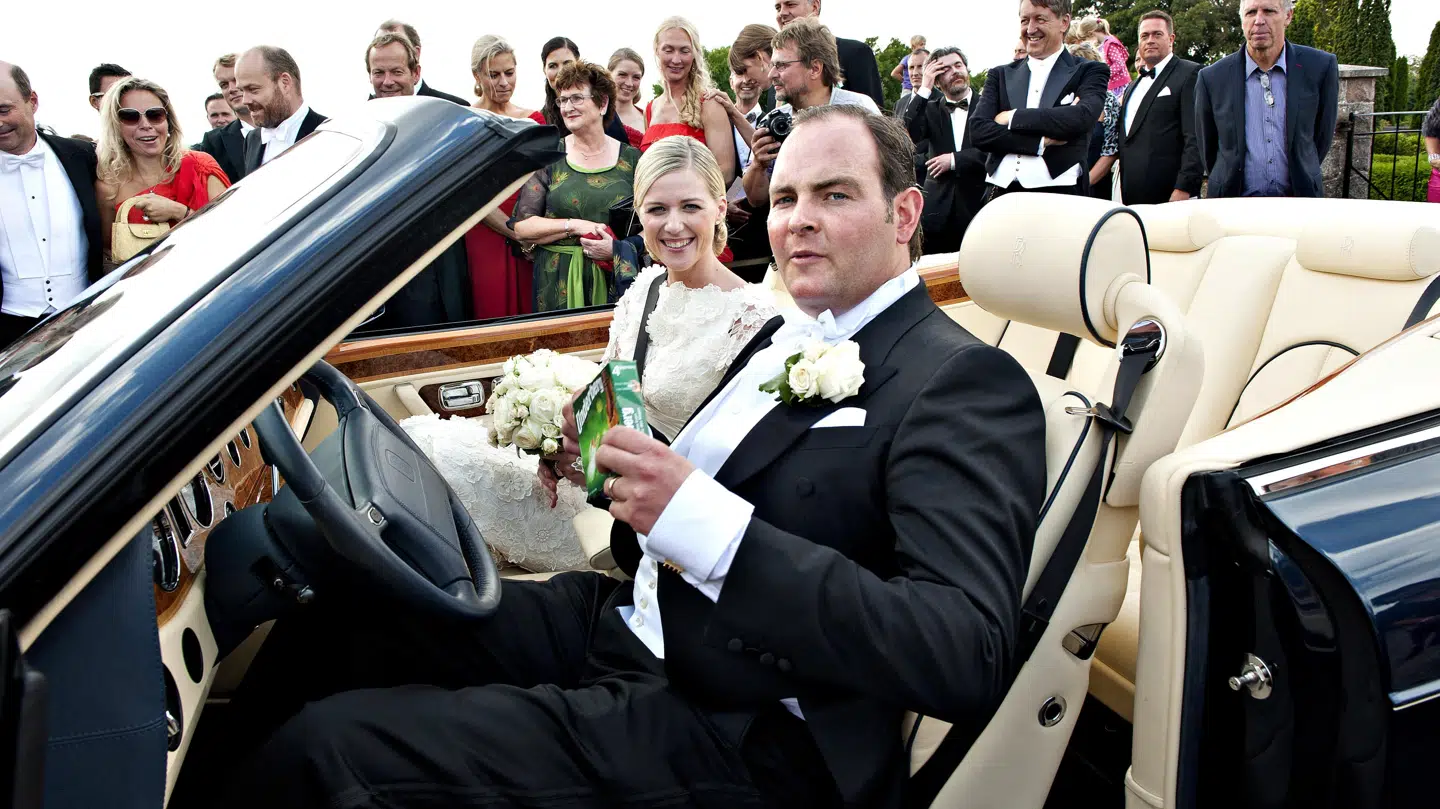 Anders Kirk Johansen ved sit bryllup i 2011. Parret er siden blevet skilt.