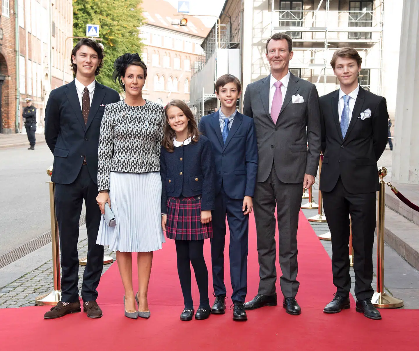 Copengahen, Denmark - 11.09.22: QUEEN MARGRETHE II OF DENMARK Europe's longest serving monarch attends a service at the Cathedral Church of Our Lady in Copenhagen, Denmark, to celebrate her 50 years on the Danish Throne. Queen Margrethe celebrates 50 years on the Danish throne. Queen Margrethe inherited the title following the death of Queen Elizabeth ll on Thursday 8th September 2022. She is the second longest-reigning monarch in the world, after Queen Elizabeth ll of England. She inherited the Danish throne from her father on 14th January 1972. All members of the Danish Royal Family together with Heads of the Nordic Royal Households were in attendance. Picture shows: Prince Joachim and Princess Marie with childrennPrince Nikolai, Prince Felix, Prince Henrik and Princess Athena Mandatory Photo Credit: ©Francis Dias/NEWSPIX INTERNATIONAL IMMEDIATE CONFIRMATION OF USAGE REQUIRED: Newspix International, 31 Chinnery Hill, Bishop's Stortford, ENGLAND CM23 3PS Tel:+441279 324672 ; Fax: +441279656877 Mobile: 07775681153 e-mail: info@newspixinternational.co.uk Usage Implies Acceptance of Our Terms & Conditions Please refer to usage terms.