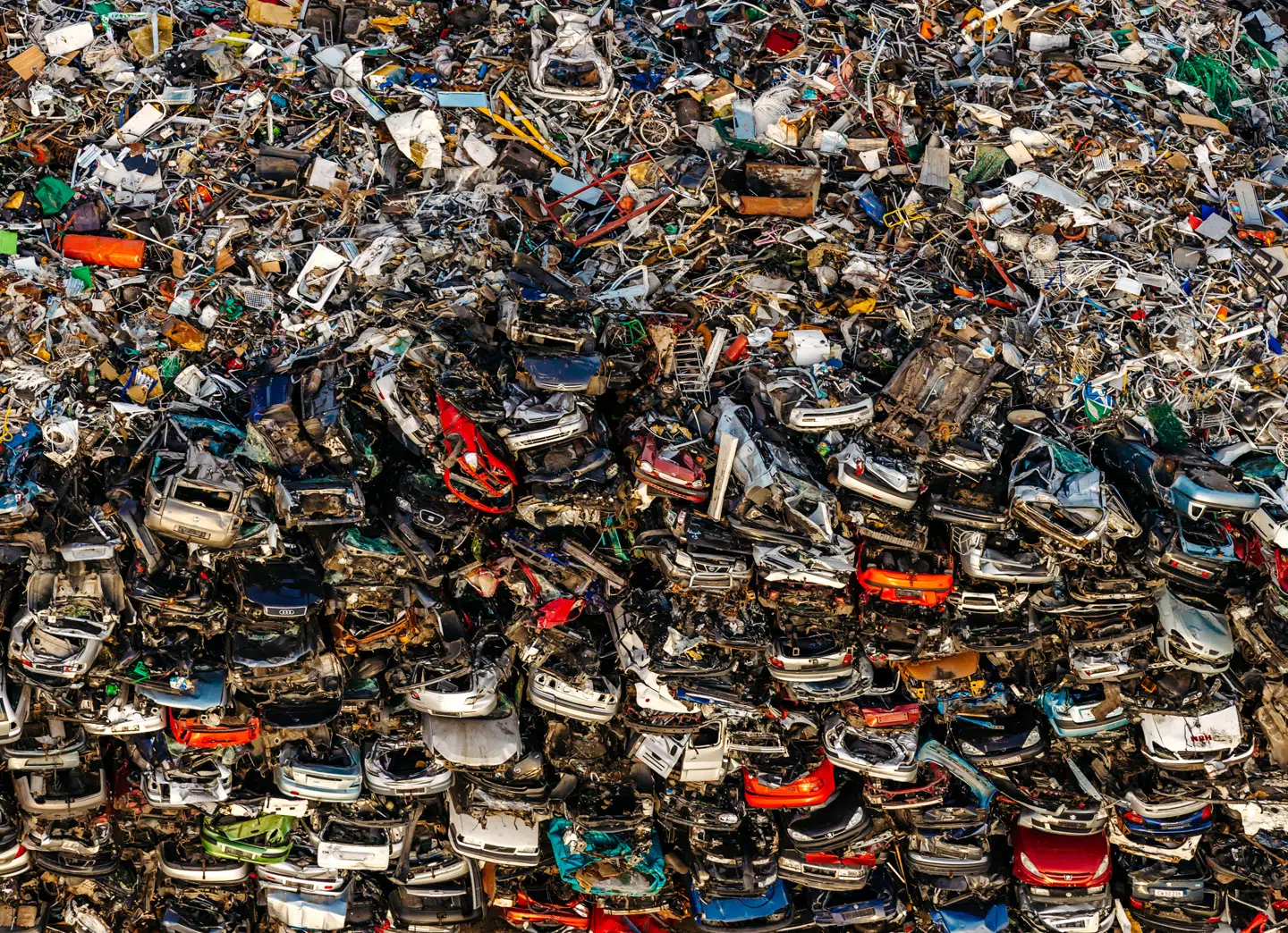 Metalskrot ved H.J. Hansen Recycling Group A/S, Prøvestenen, København.