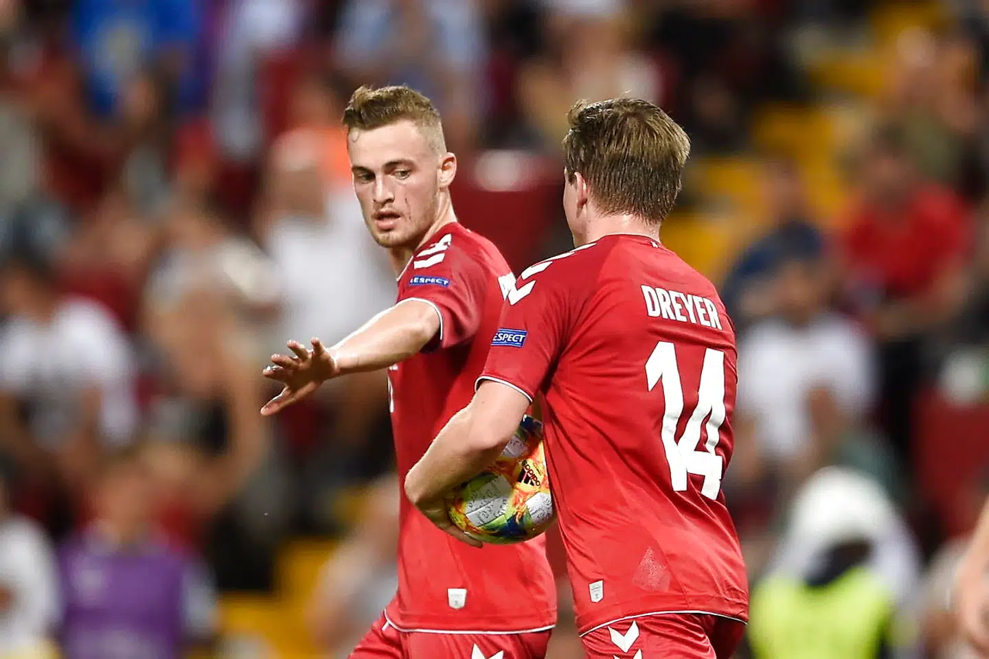 U-21 EM kamp mellem Danmark-Serbien i Trieste, søndag den 23 juni 2019.