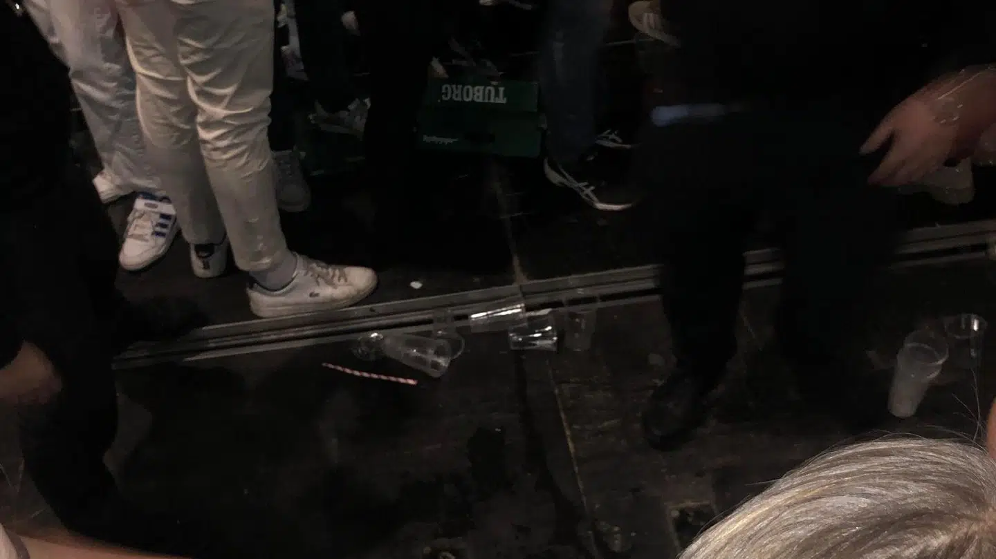 Således så gulvet i Kulturværftet ud, fra hvor B.T.s udsendte stod.