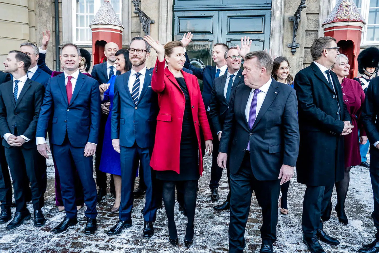Mette Frederiksen (S) præsenterede de nye ministre i SVM-regeringen på Amalienborg torsdag den 15. december 2022.
