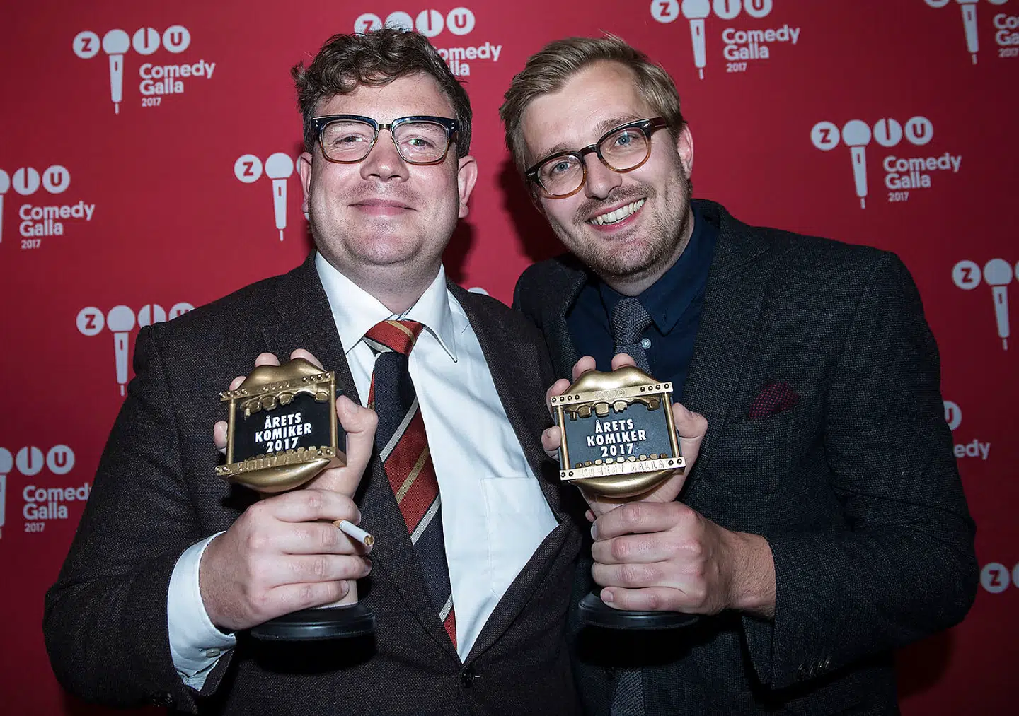 Den korte radioavis vandt årets Zulu Comedy 2017. Galla i Operaen i København, torsdag aften. /ritzau/Mogens Flindt.