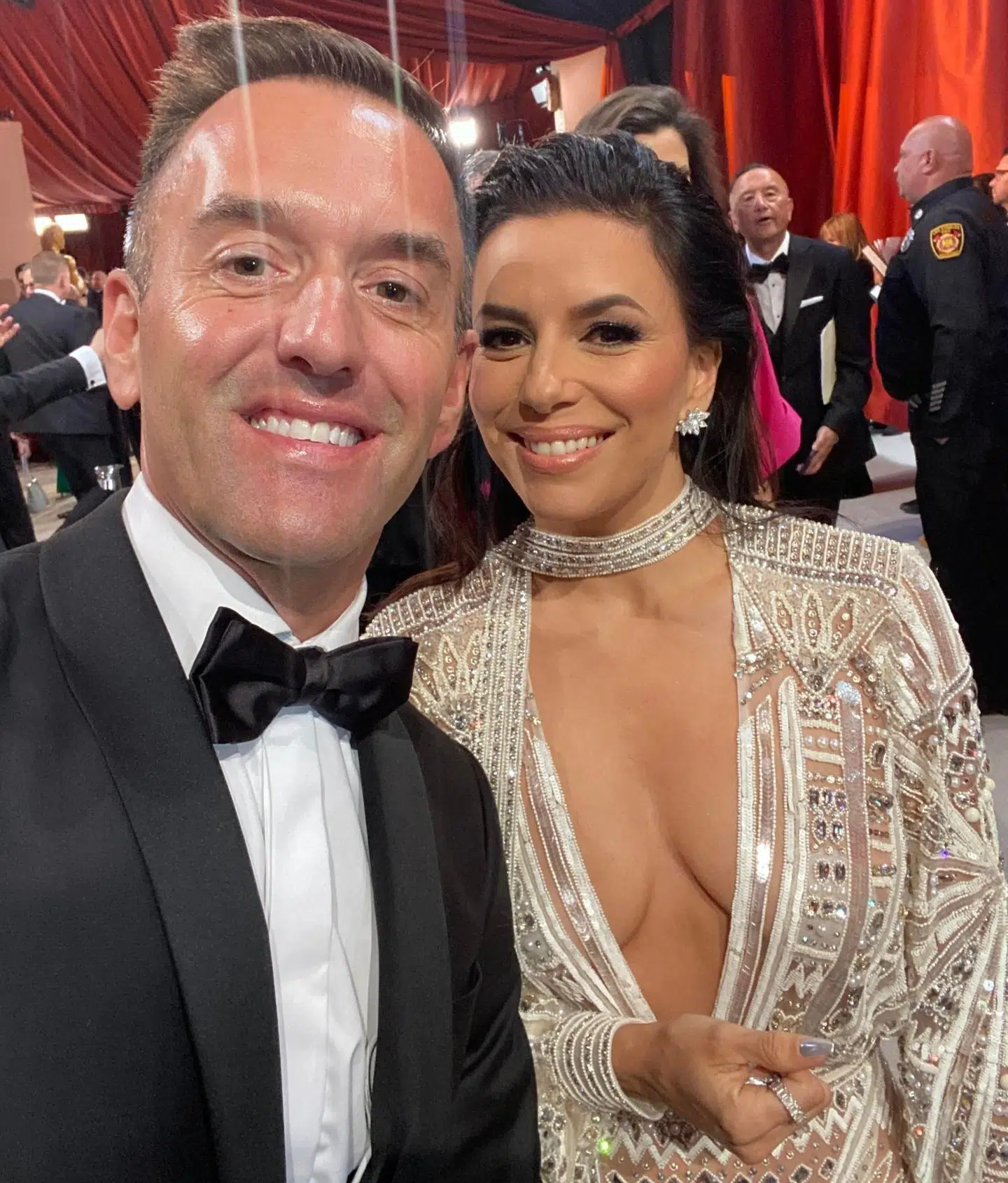 Jacob Heinel Jensen med Eva Longoria.