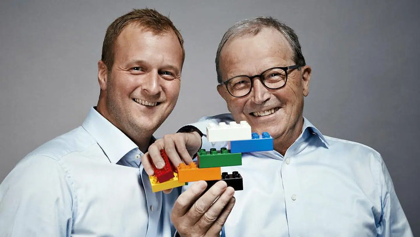 Kjeld Kirk Kristiansen og sønnen Thomas Kirk Kristiansen.