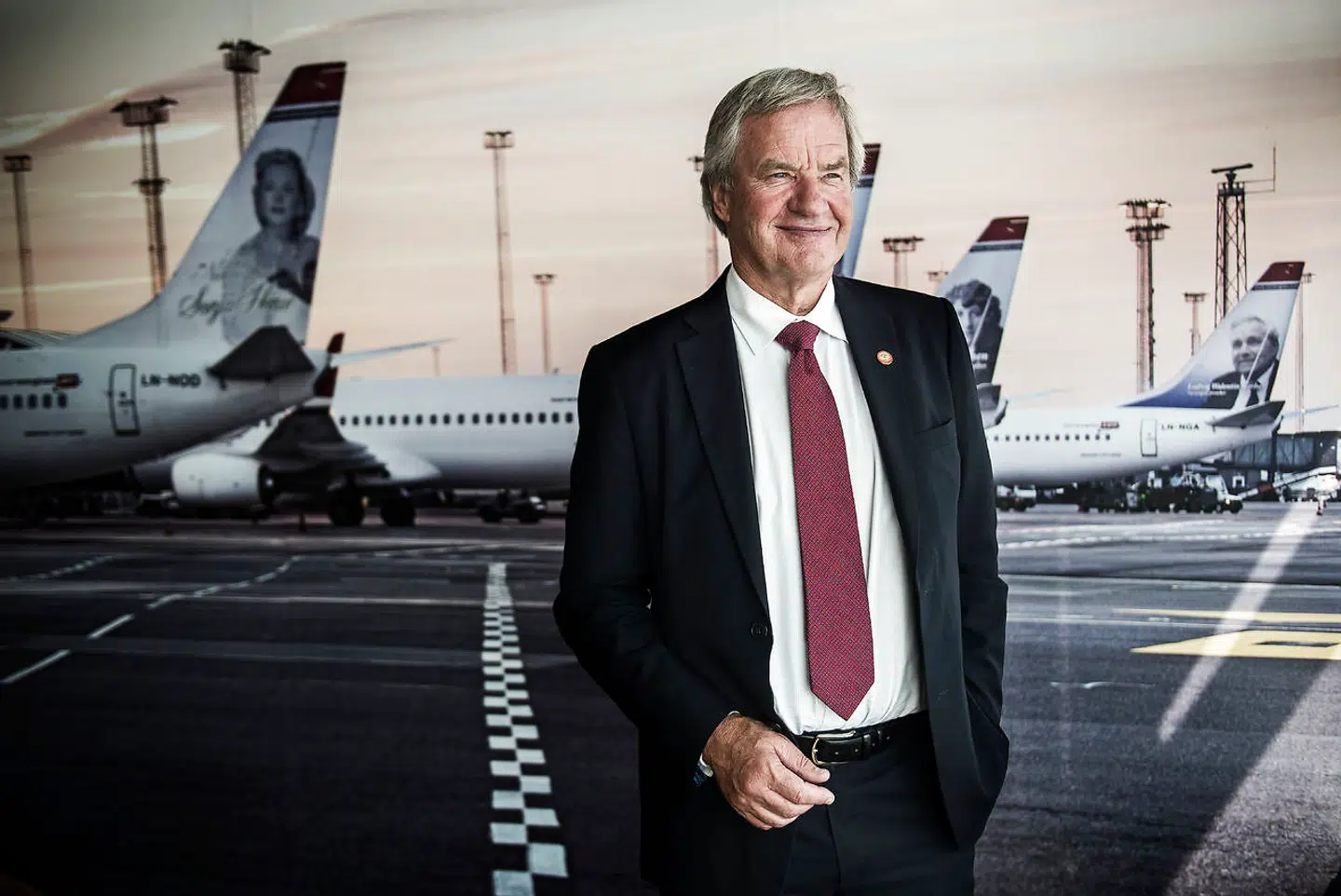 Norwegians afgående adm. direktør, Bjørn Kjos, fotograferet i Københavns Lufthavn. I mange år har Bjørn Kjos været ansigtet på Norwegian – men nu træder han tilbage.