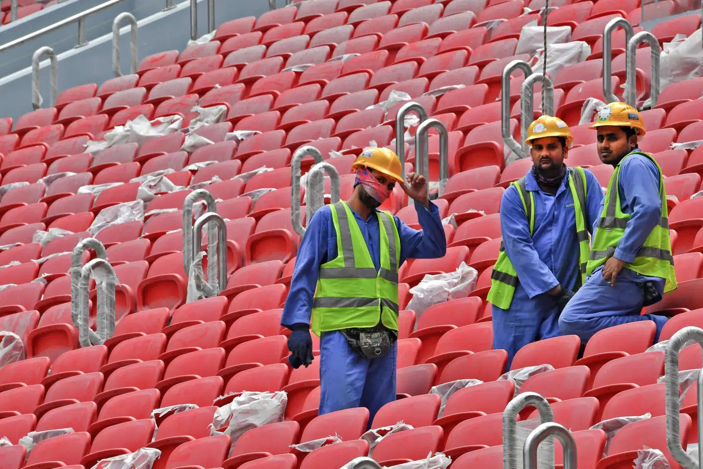 Migrantarbejdere fra især Afrika og Asien var med til at bygge stadionerne til VM i Qatar. (Arkivfoto). Giuseppe Cacace/Ritzau Scanpix