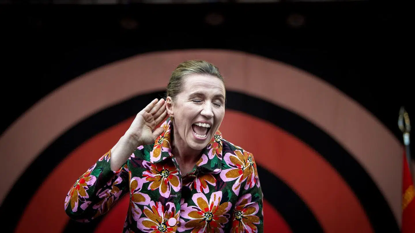 Der var gang i den da Mette Frederiksen (S) 1. maj 2019 holdt tale i Fælledparken. I år har hun igen aflyst at holde tale. (Foto: Liselotte Sabroe/Ritzau Scanpix)