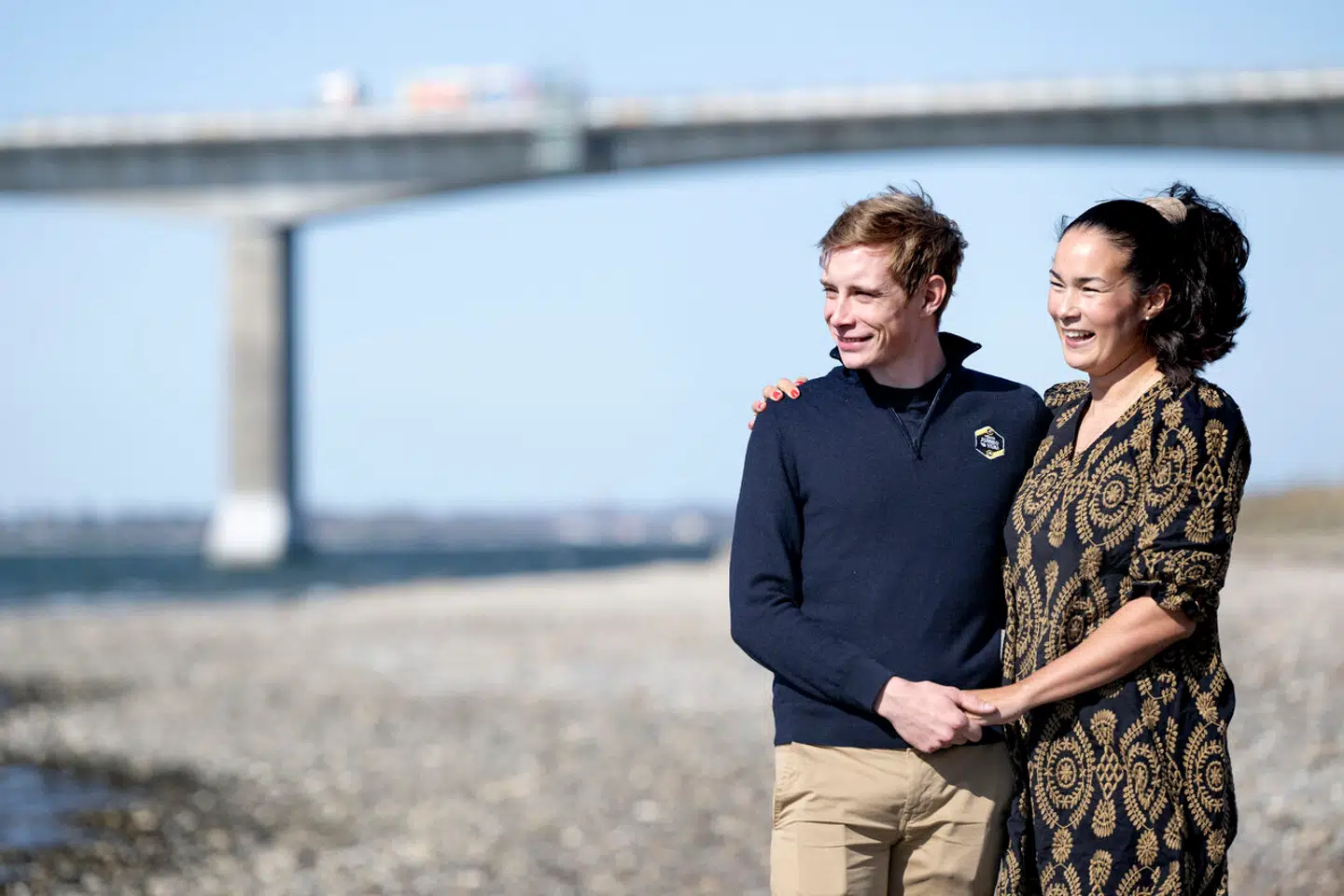 Jonas Vingegaard sammen med kæresten, Trine Marie Hansen.