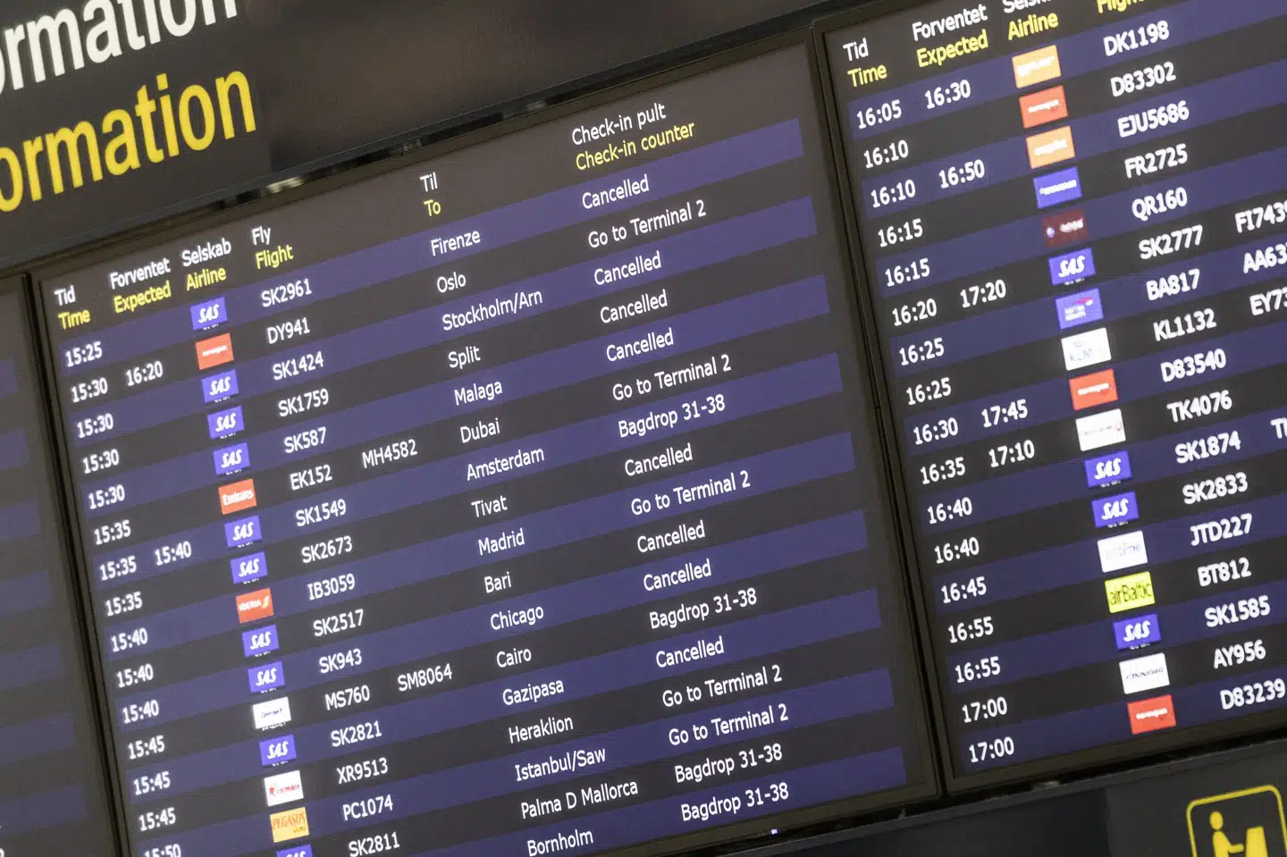 45 procent af alle fly til og fra Københavns Lufthavn i Kastrup var forsinkede i april. Det skyldes primært mangel på flyveledere ifølge lufthavnen. (Arkivfoto). ólafur Steinar Rye Gestsson/Ritzau Scanpix