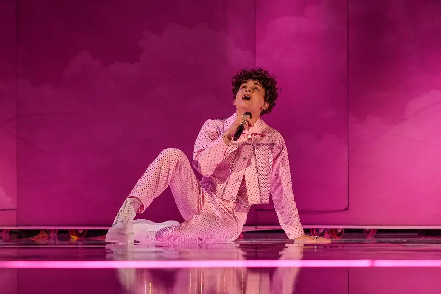 Her ses Reiley under en generalprøve forud for torsdagens semifinale.