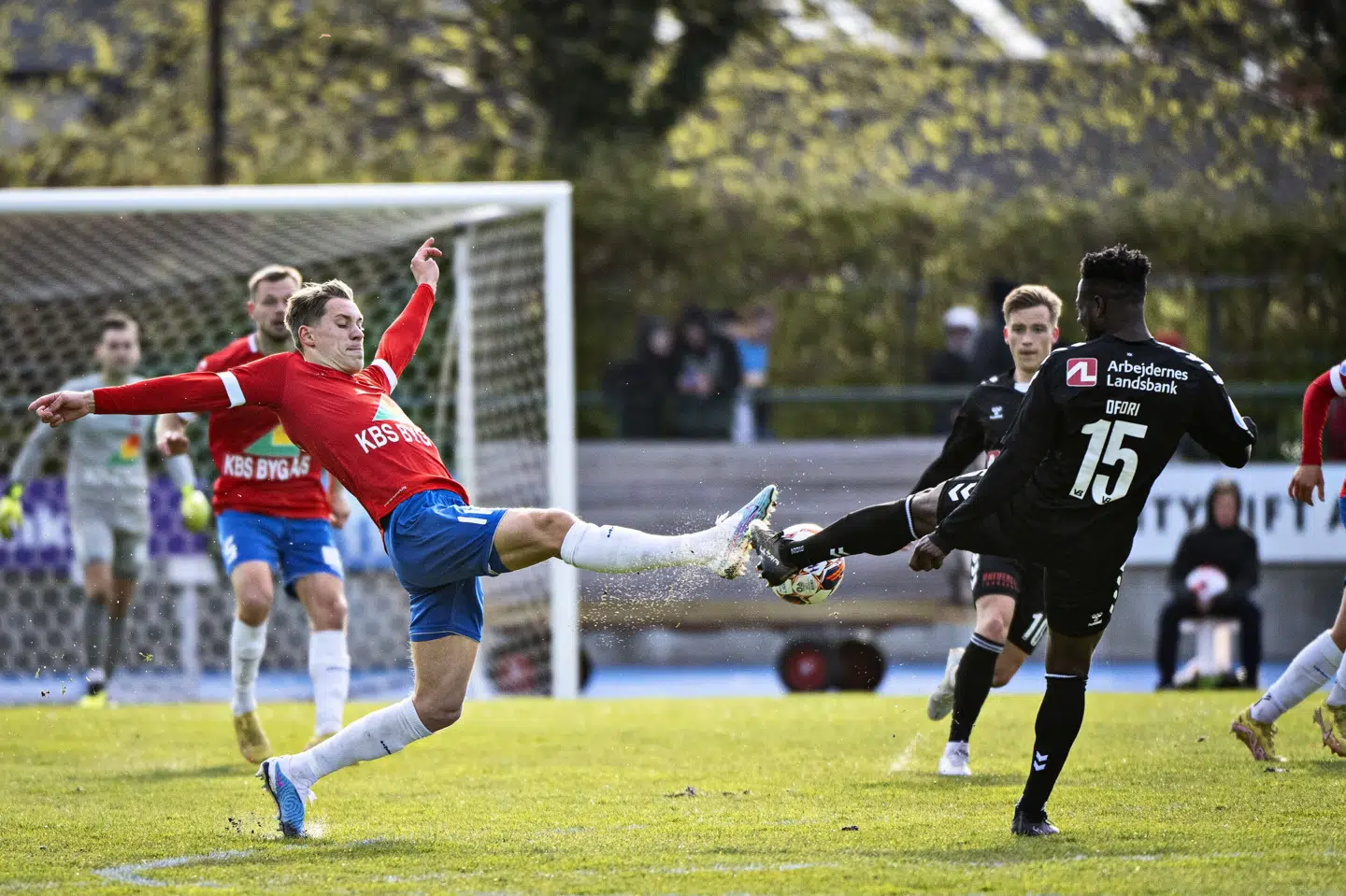 Vejle vandt senest 1-0 på udebane over Hvidovre med mål af Kristian Kirkegaard. Torsdag drager Vejle igen ud, denne gang mod Sønderjyske, hvor et point er nok til at sikre klubben oprykning til Superligaen. (Arkivfoto). Nils Meilvang/Ritzau Scanpix