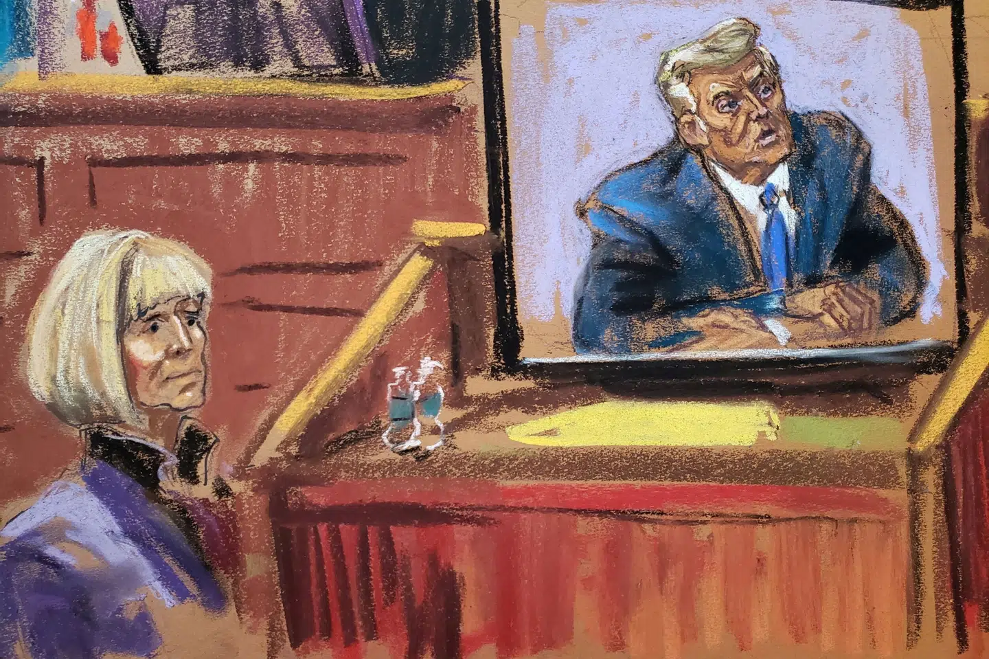 Forfatter og tidligere klummeskriver E. Jean Carroll havde sagsøgt USA's tidligere præsident Donald Trump for en voldtægt, der skal have fundet sted i midten af 1990'erne. Jane Rosenberg/Reuters