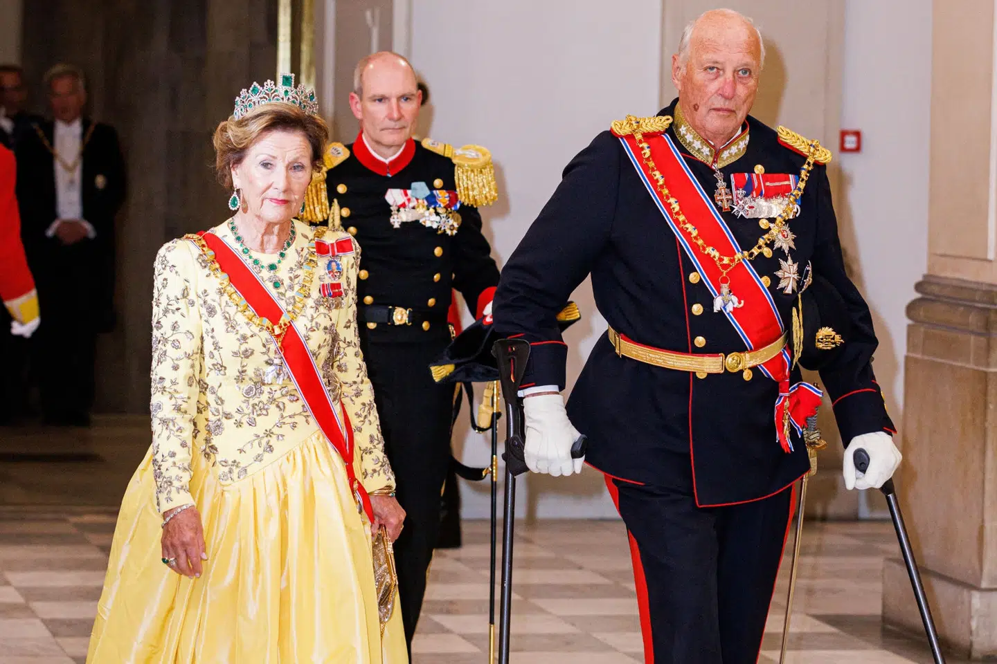 Sidst, at Norges kong Harald og dronning Sonja var på officielt besøg i København, var i september 2022, da dronning Margrethe fejrede sit 50 års jubilæum som regent. (Arkivfoto) Patrick Van Katwijk/Ritzau Scanpix