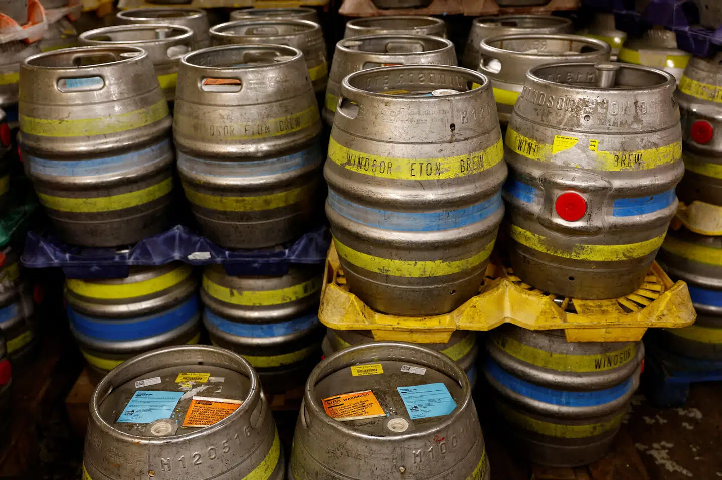 Tønder, der er fyldt med 'Return Of The King', på Windsor and Eton Brewery, i Windsor, Storbritannien.