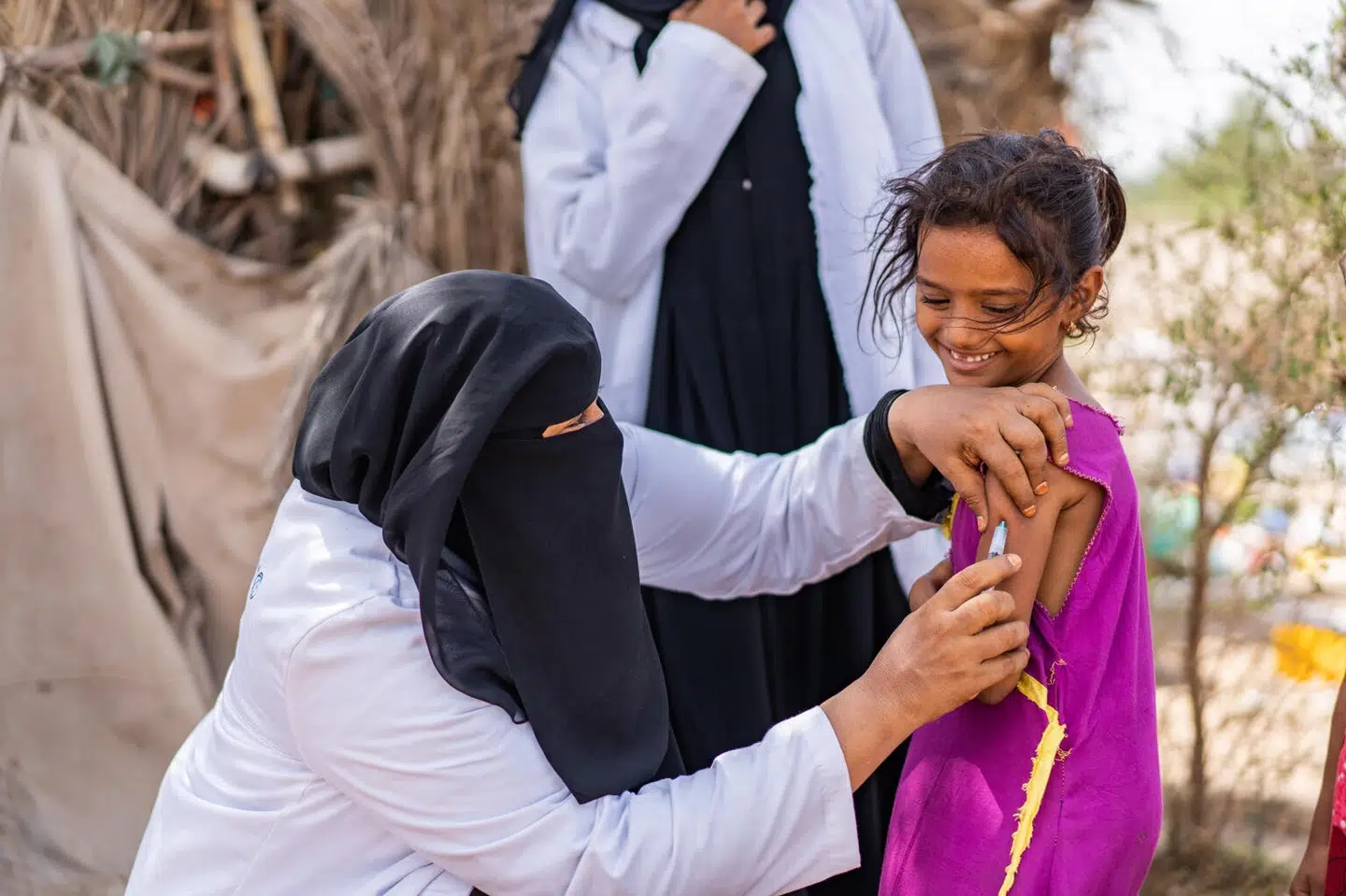 Som følge af coronapandemien er 67 millioner af verdens børn gået glip af en eller flere vacciner mod sygdomme som polio og mæslinger. © Unicef/UN0679318/Hayyan/Free