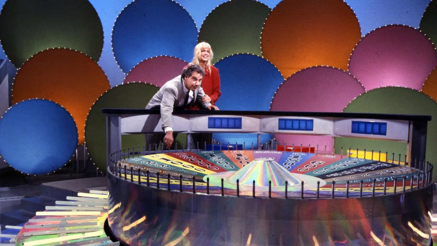 'Lykkehjulet' da Bengt Burg var vært i 1990'erne. Her med medvært Carina Jensen.