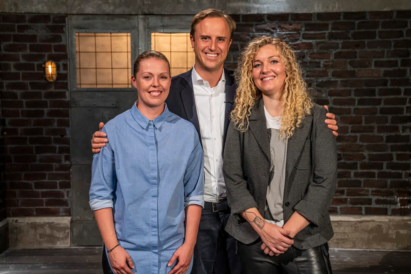 Lisbeth Grove Mikkelsen, hendes kæreste, Stine, og Christian Arnstedt.