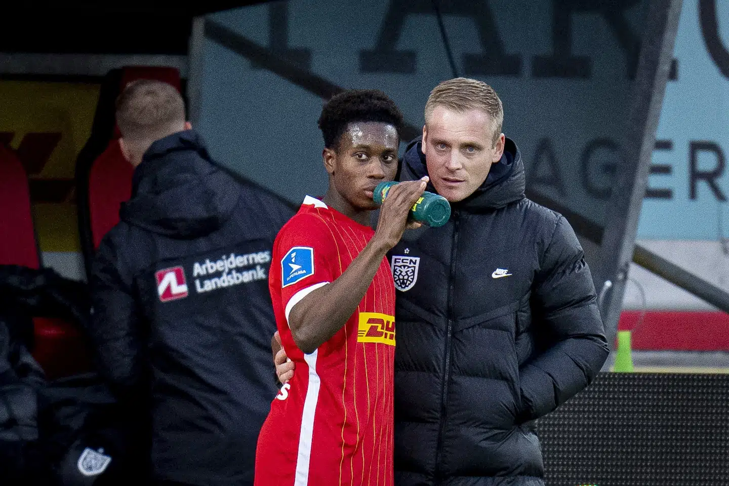 Johannes Hoff Thorup overtog i januar cheftrænerposten fra Flemming Pedersen, mens holdet lå nummer et i Superligaen. Liselotte Sabroe/Ritzau Scanpix