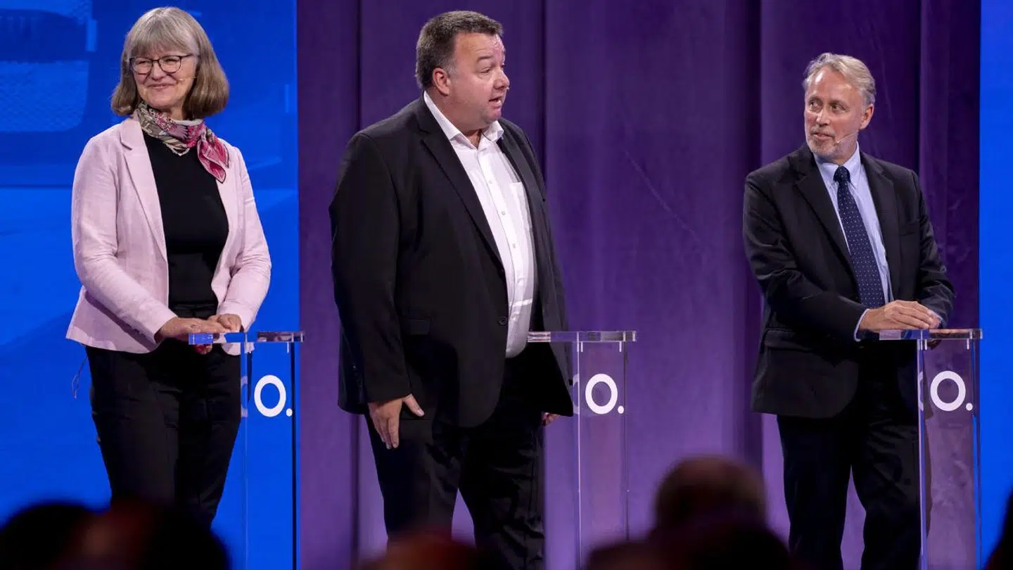 Ander Søe-Jensen (til højre) sammen med professor Nina Smith og Dansk Metal-formand Claus Jensen under et Dansk Industri-møde sidste år.