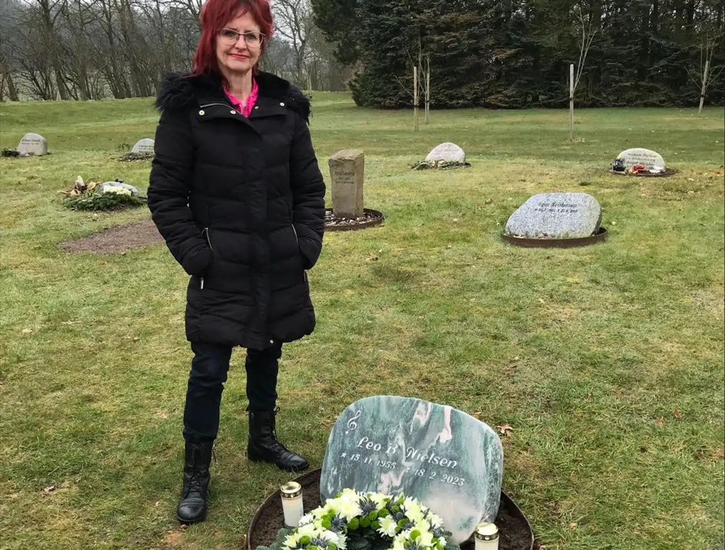 Leo Nielsens gravsted på Saltum Kirkegård.