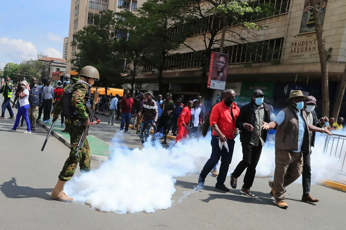 Der har mandag været protester i blandt andet hovedstaden Nairobi i Kenya. Thomas Mukoya/Reuters