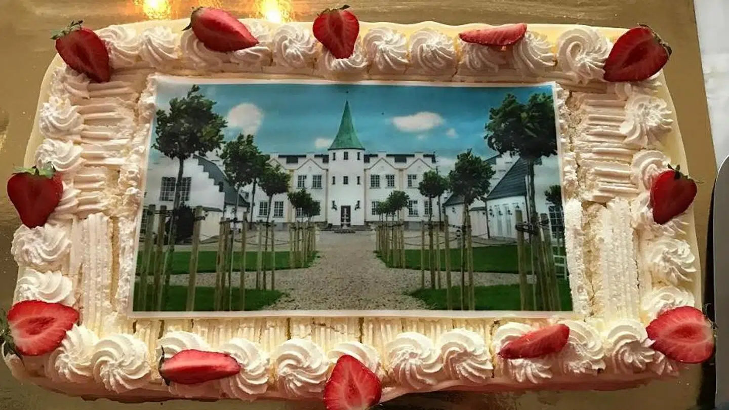 Susan Astani fik på et tidspunkt lavet denne kage med sit fynske slot, Sophienlyst, på.