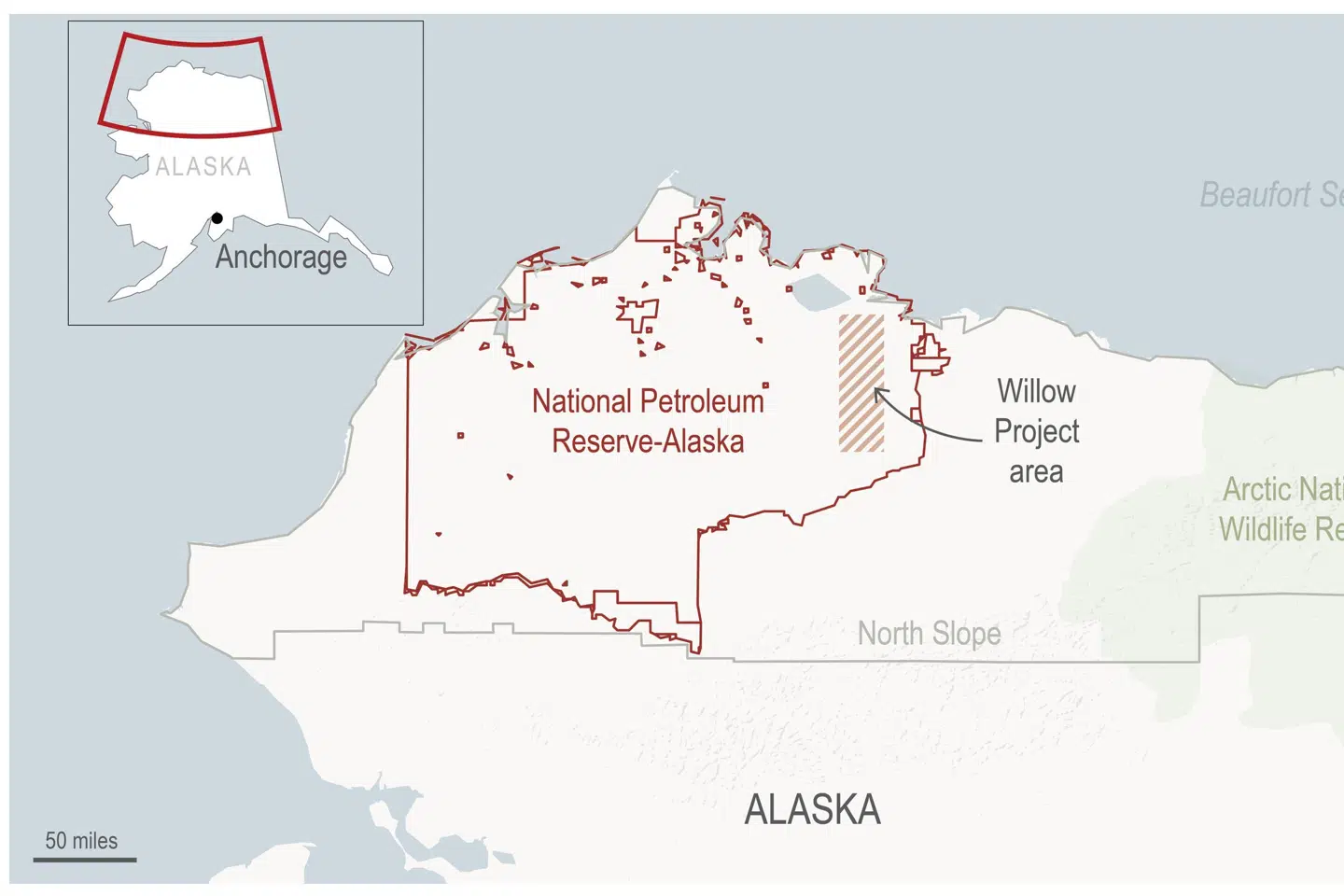 Præsident Joe Bidens administration har mandag godkendt olieprojektet, som giver selskabet ConocoPhilips lov til at bore efter olie i National Petroleum Reserve i det nordlige Alaska. Unknown/Ritzau Scanpix