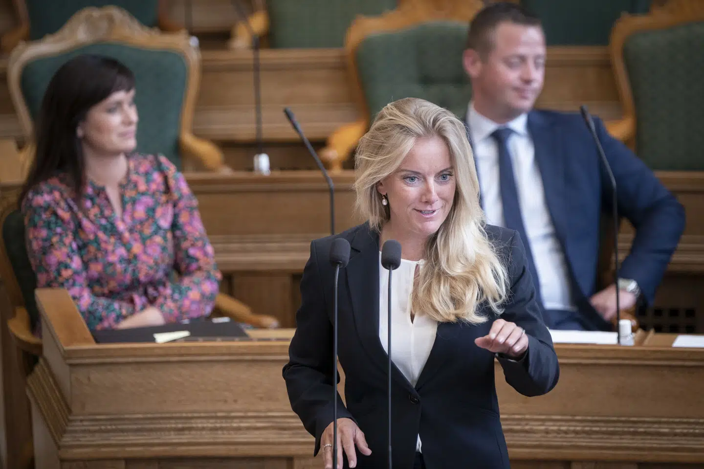 Pernille Vermund (NB) er klar over, at vælgerne kan have svært ved at forstå, hvad der sker i Nye Borgerlige i øjeblikket. Liselotte Sabroe/Ritzau Scanpix