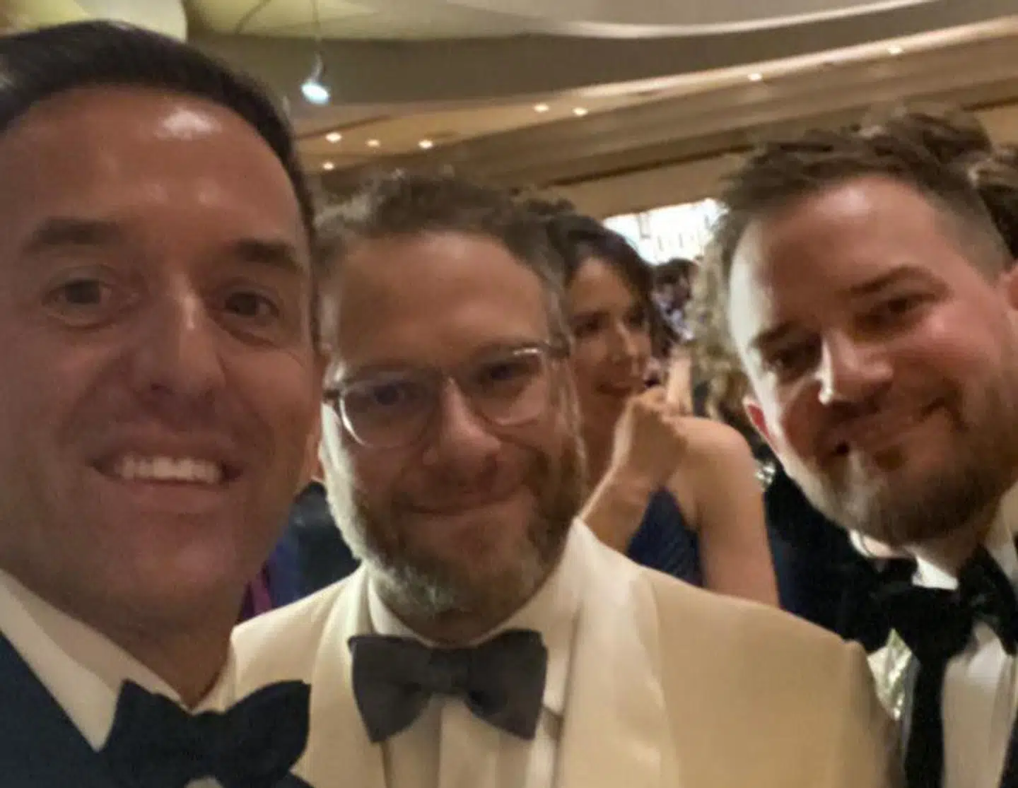 Jacob Heinel Jensen med Seth Rogen.