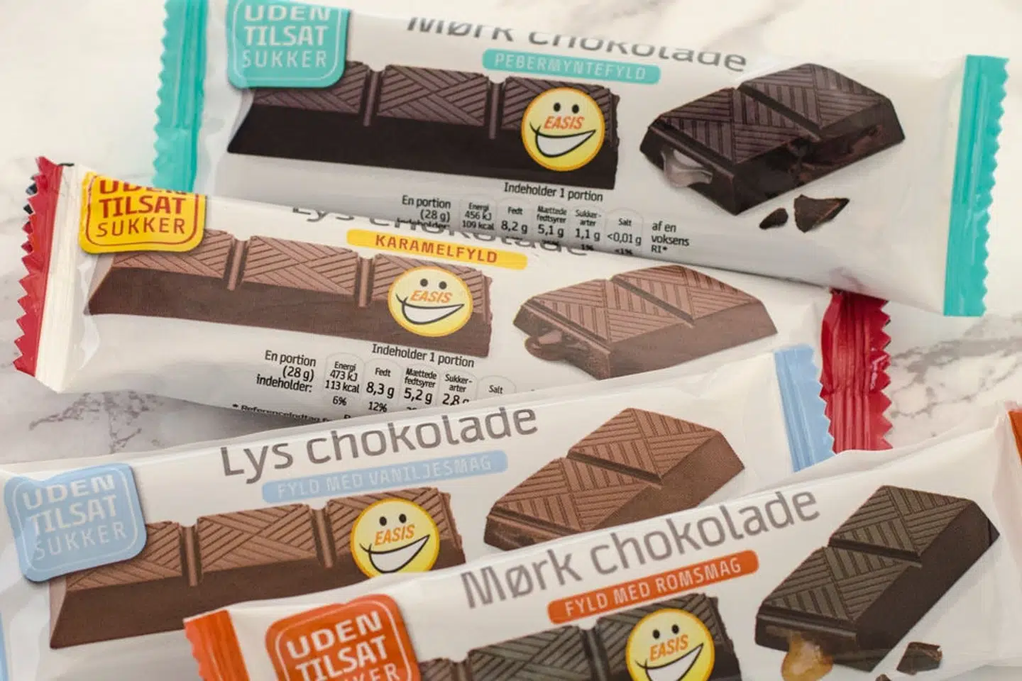 Easis producerer en bred vifte af madvarer lige fra chokoladebare til dressinger og saucer til grød. PR/Free
