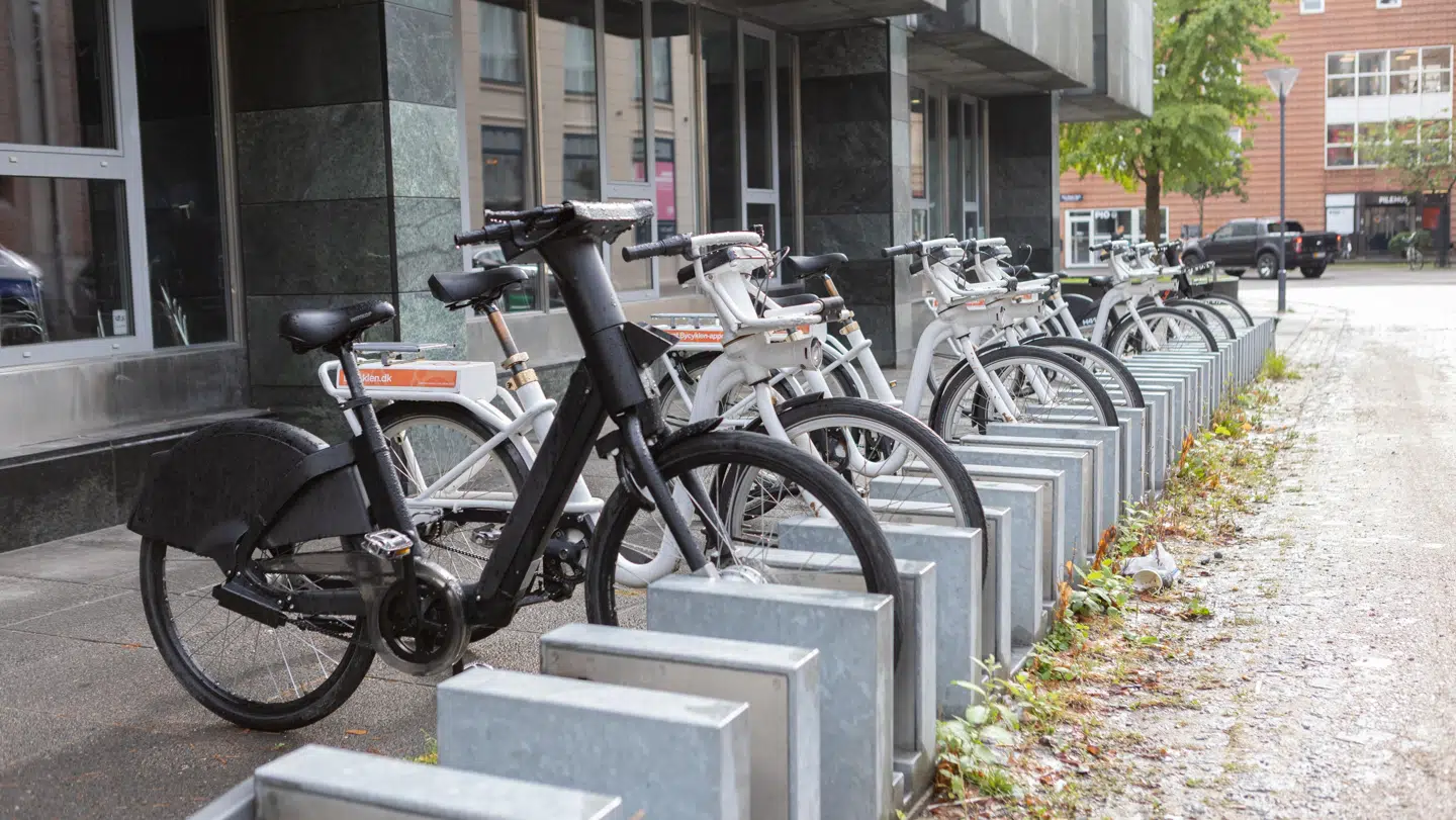 Bycykler i Pilestræde i København.