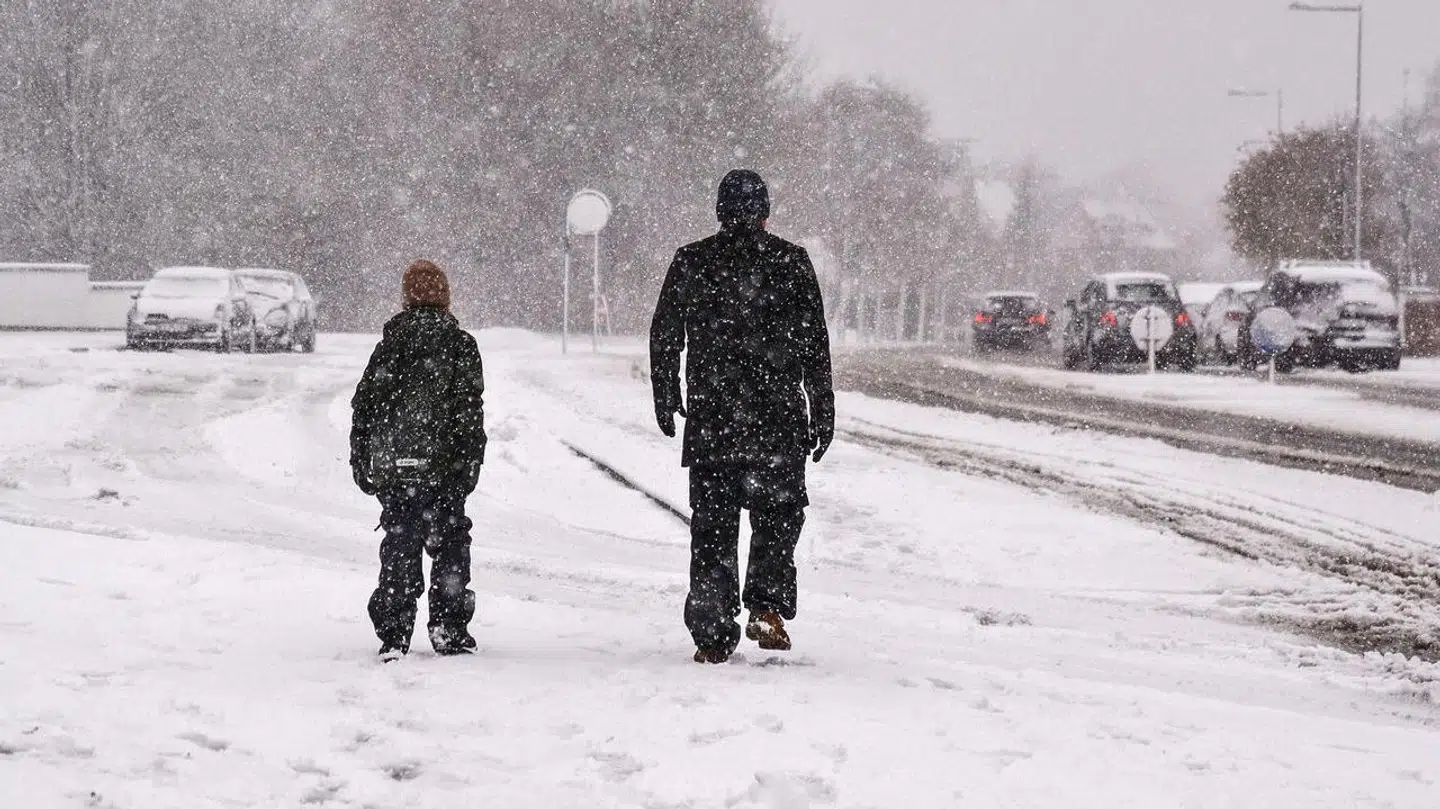 Sne og blæst i Aalborg, onsdag 1. december 2021. (Foto: Henning Bagger/Ritzau Scanpix)