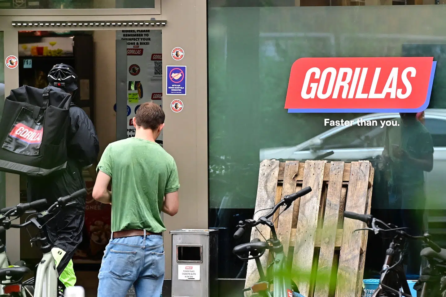 Gorillas tilbyder hjemmelevering af dagligvarer. Virksomheden har været på det danske marked siden 2021. (Arkivfoto). Tobias Schwarz/Ritzau Scanpix