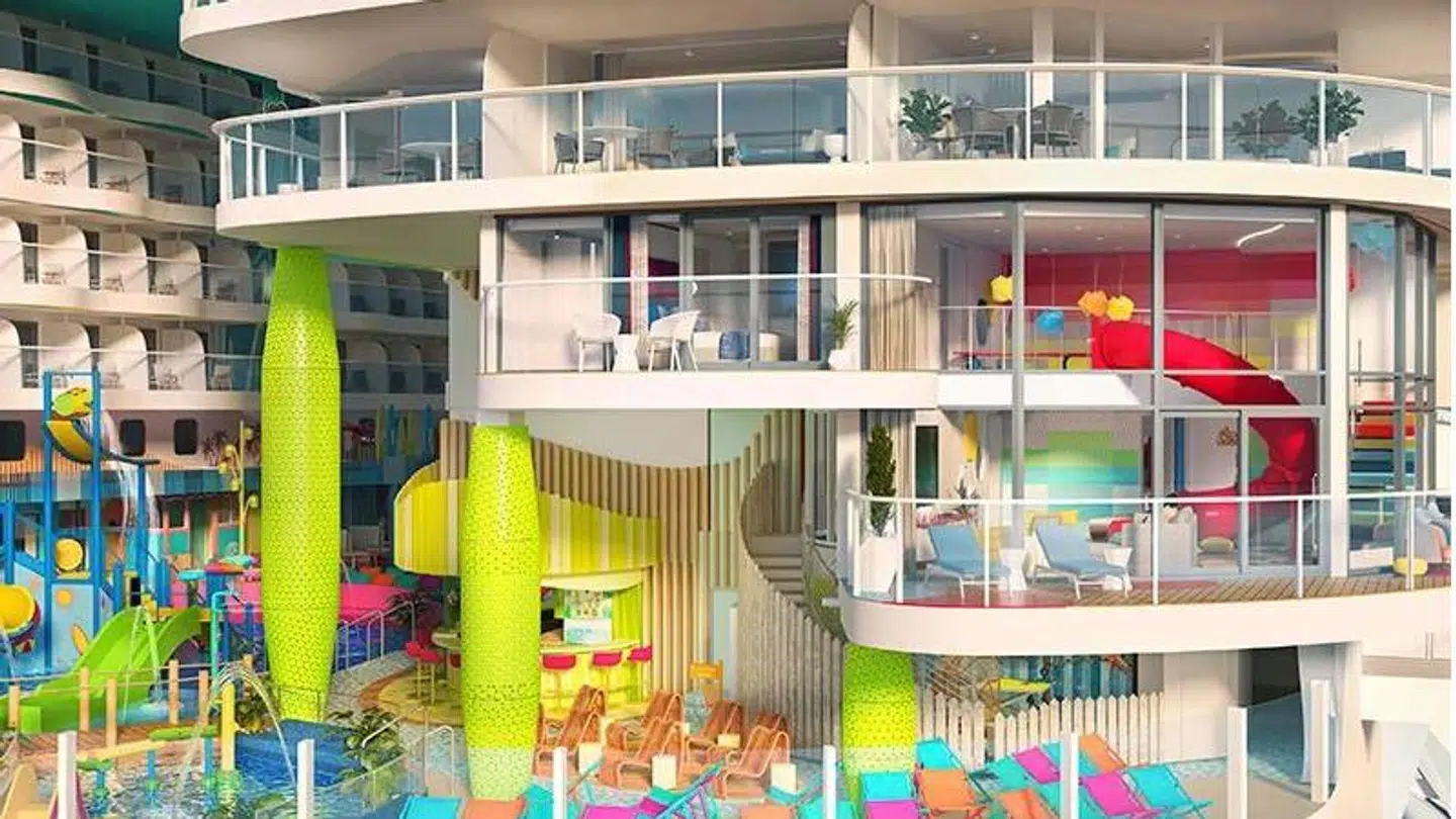 Her ses en model over den populære tre etagers suite. Foto: Royal Caribbean International.