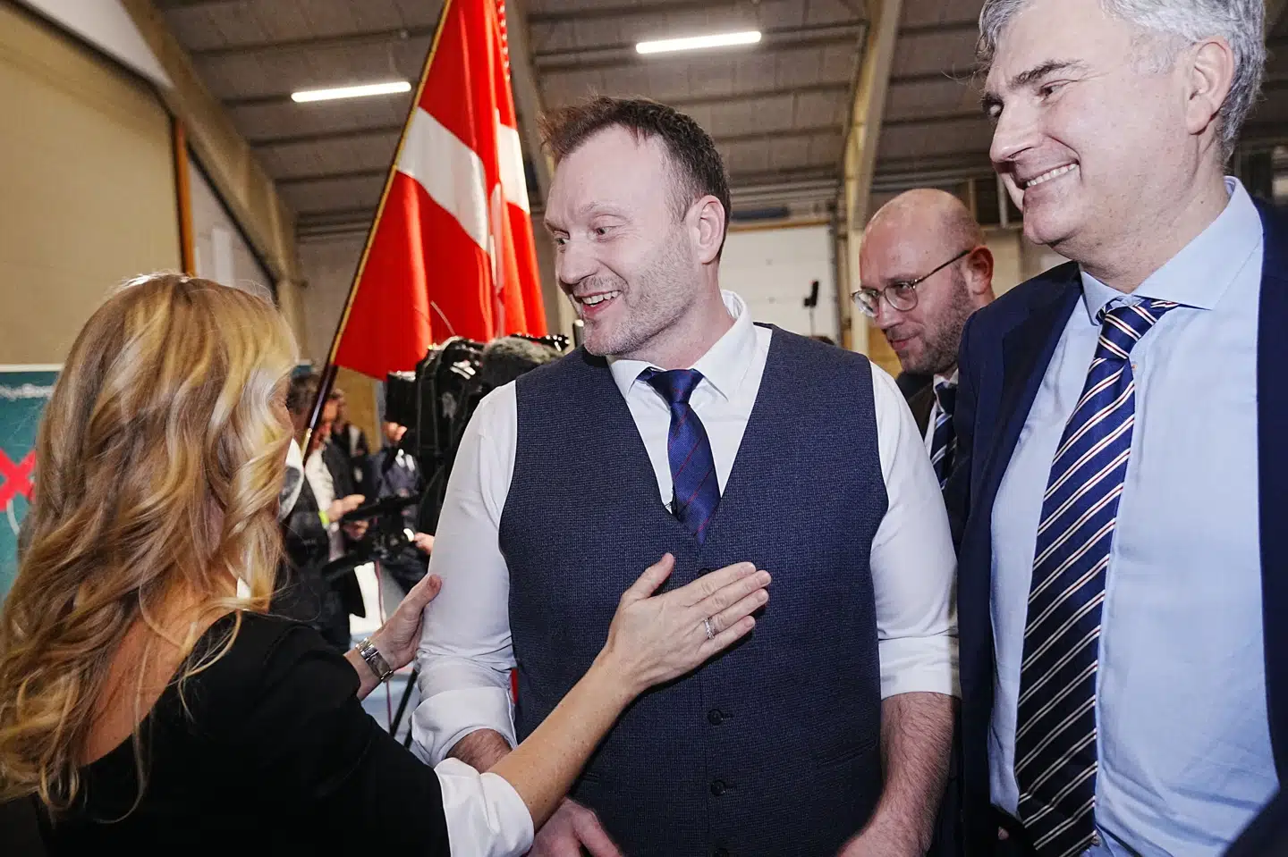 Lars Boje Mathiesen har tirsdag aften officielt afløst Pernille Vermund som formand for Nye Borgerlige. Bo Amstrup/Ritzau Scanpix