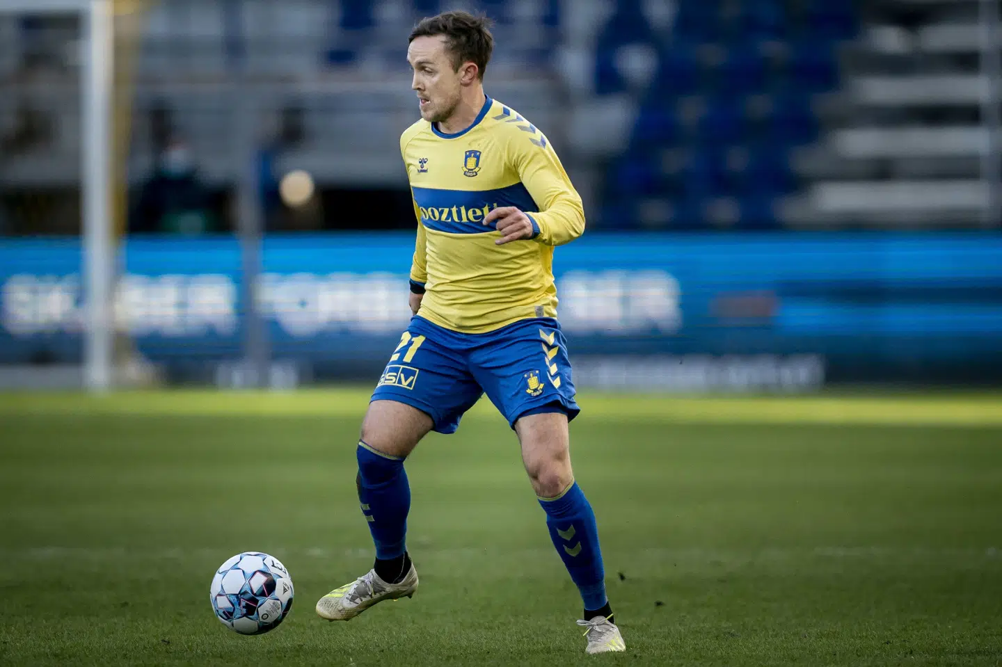 I dansk fodbold er Lasse Vigen primært kendt for sine år i Brøndby, hvor han spillede fra 2017 til 2021. (Arkivfoto). Mads Claus Rasmussen/Ritzau Scanpix