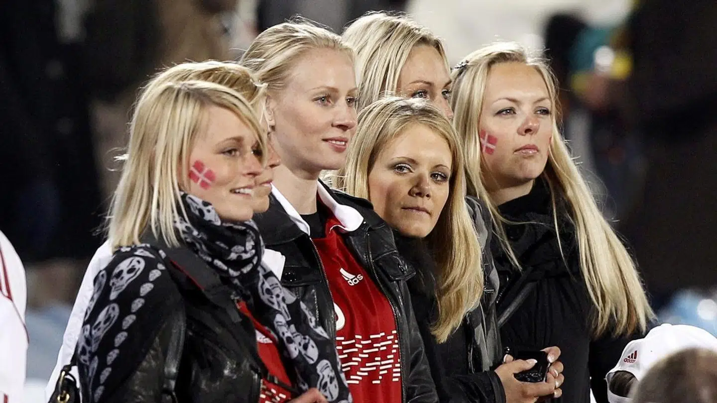 Danske spillerkoner ved VM-slutrunden i Sydafrika i 2010.