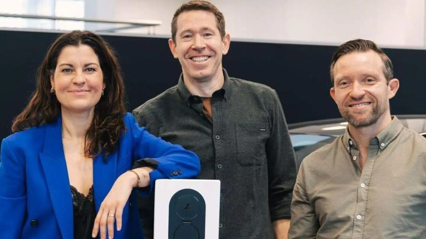 Christian Uttrup og Thomas Rybak står bag elladevirksomheden TakeCHARGE, som i 'Løvens hule' fik Anna Stampe Olesen og Nordic Female Founders med på rejsen. Foto: Nordic Female Founders.