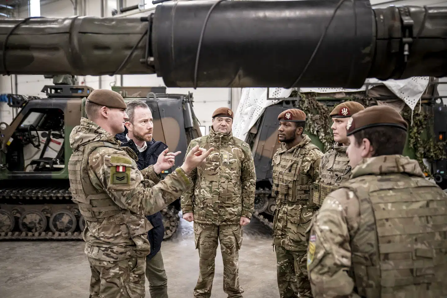 Forsvarsminister Jakob Ellemann-Jensen (V) besøger det danske bidrag i Estland. Mads Claus Rasmussen/Ritzau Scanpix