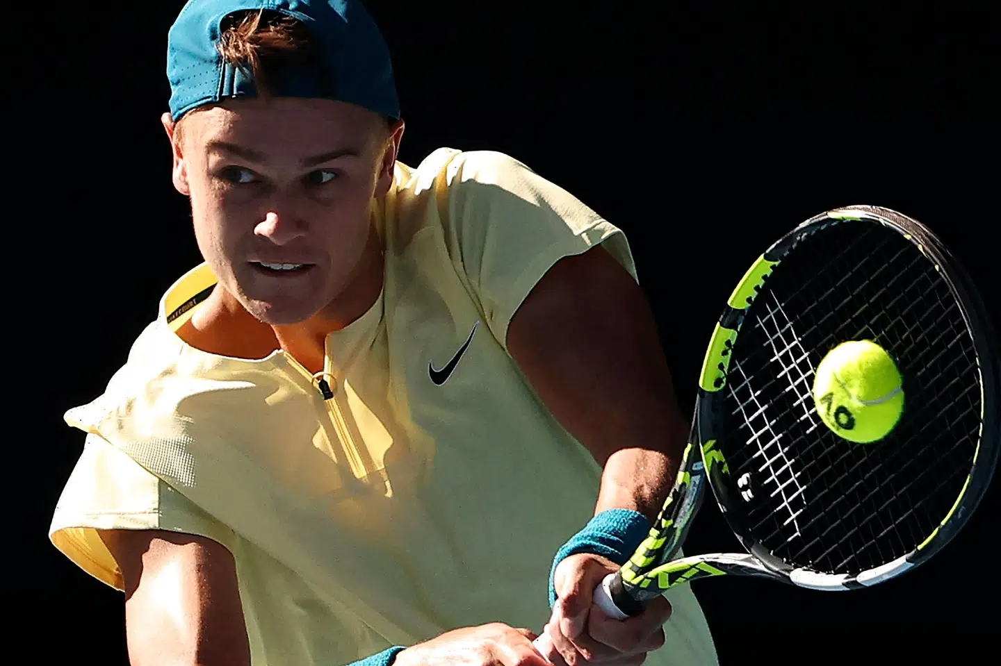 Holger Rune tabte til verdensranglistens nummer seks, Andrey Rublev, i fjerde runde. Martin Keep/Ritzau Scanpix