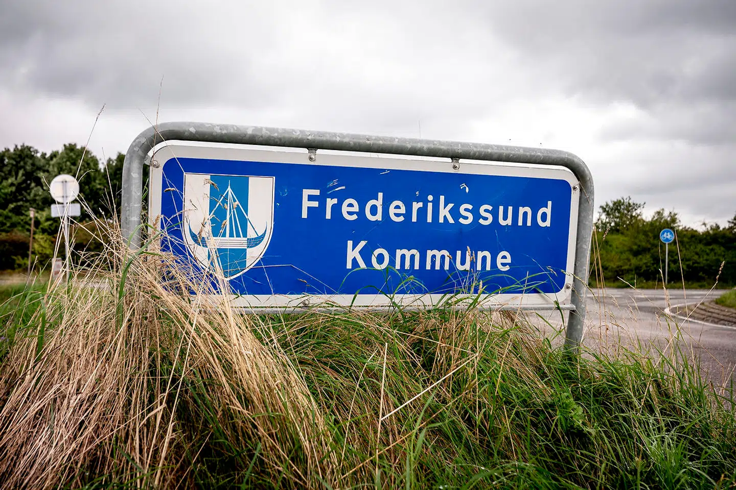 Kommune skilt og rådhus i Frederikssund , torsdag den 16. september 2021.. (Foto: Liselotte Sabroe/Ritzau Scanpix)