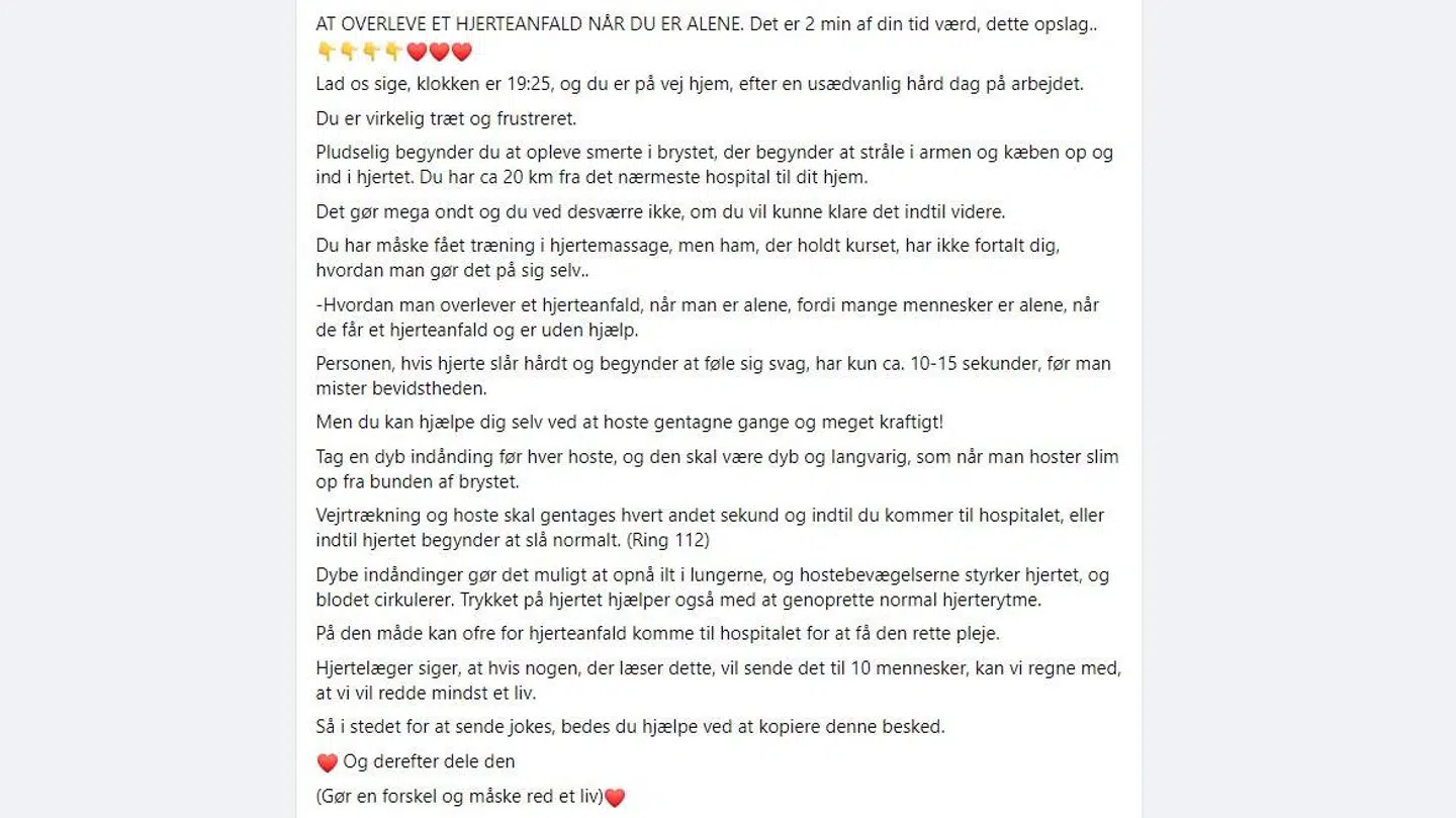 Det pågældende opslag ser sådan ud.