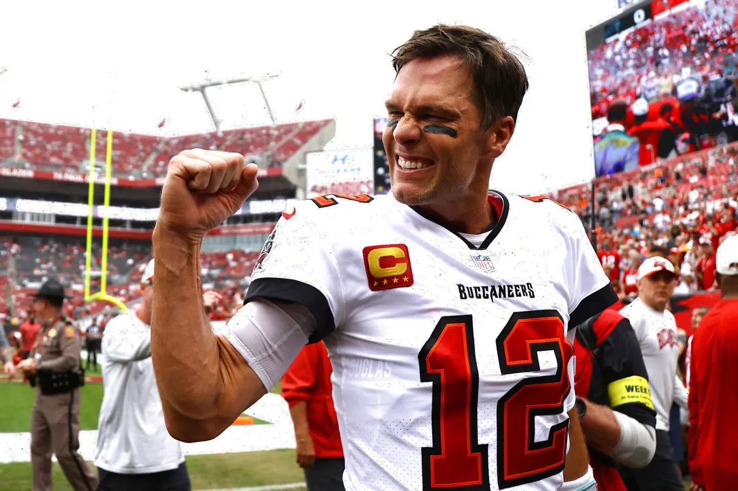 NFL-stjernen Tom Brady har været et af Christopher Cloos' ansigter udadtil. (Arkivfoto) Kim Klement/Ritzau Scanpix