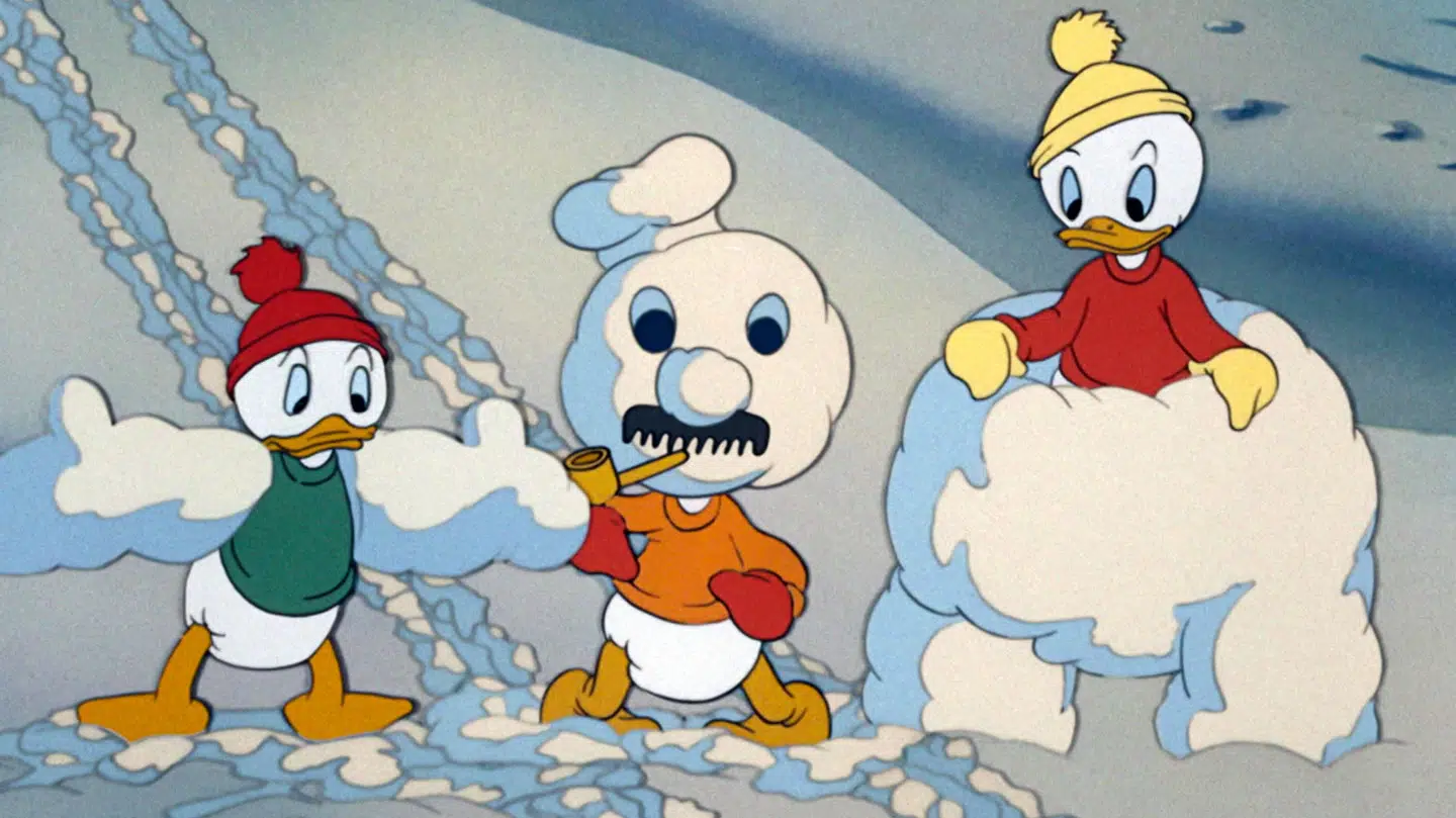 Rip, Rap og Rup vandt igen i år den store sneboldskamp mod Anders And.