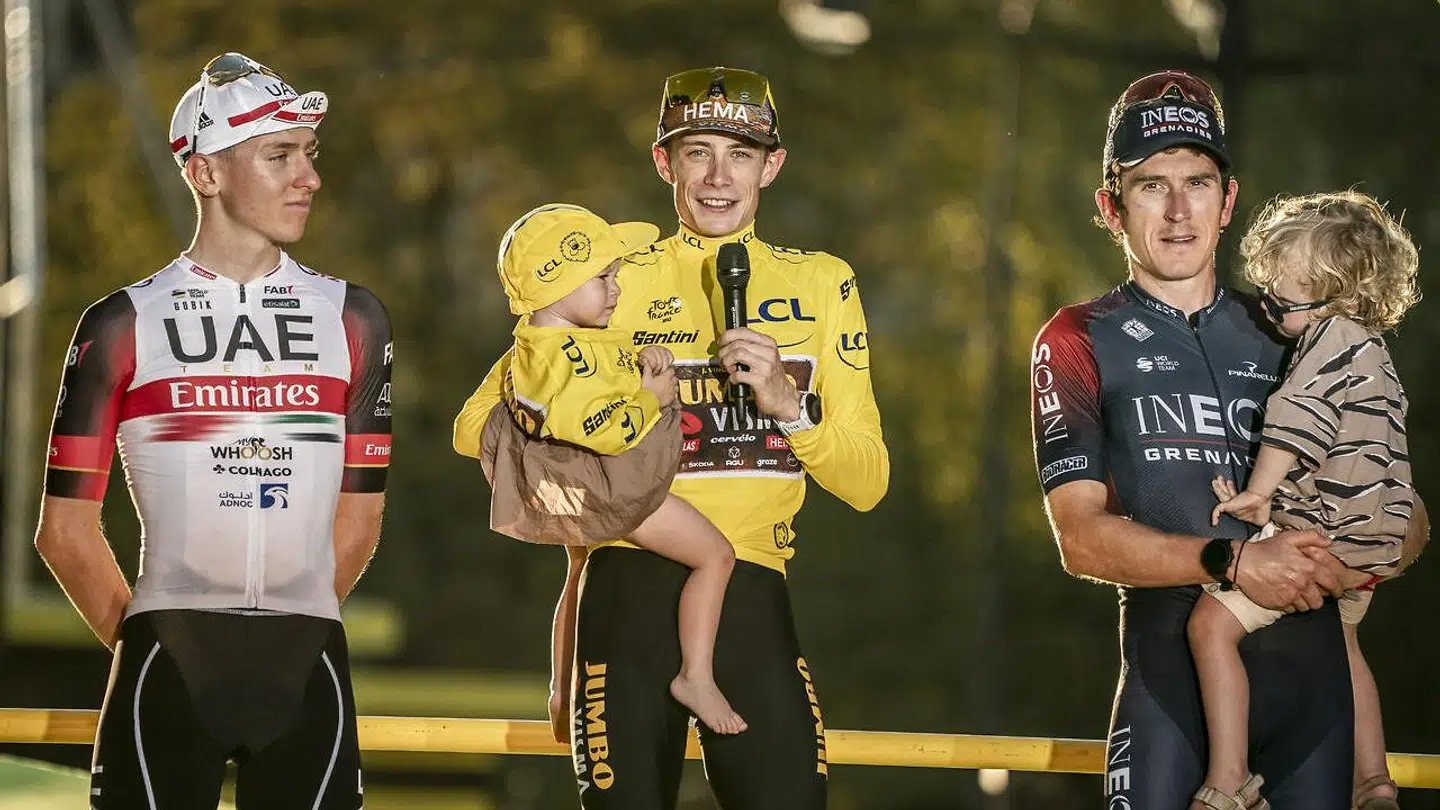 Datteren Frida var med på podiet i Paris.