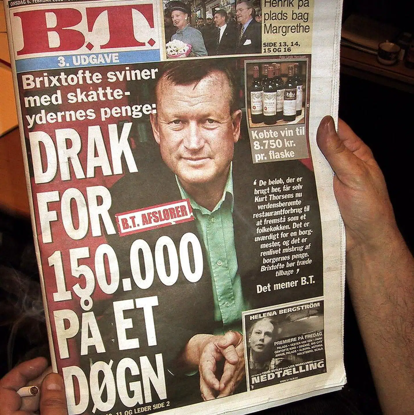 Sådan så B.T.s forside ud, da afsløringerne begyndte at rulle.