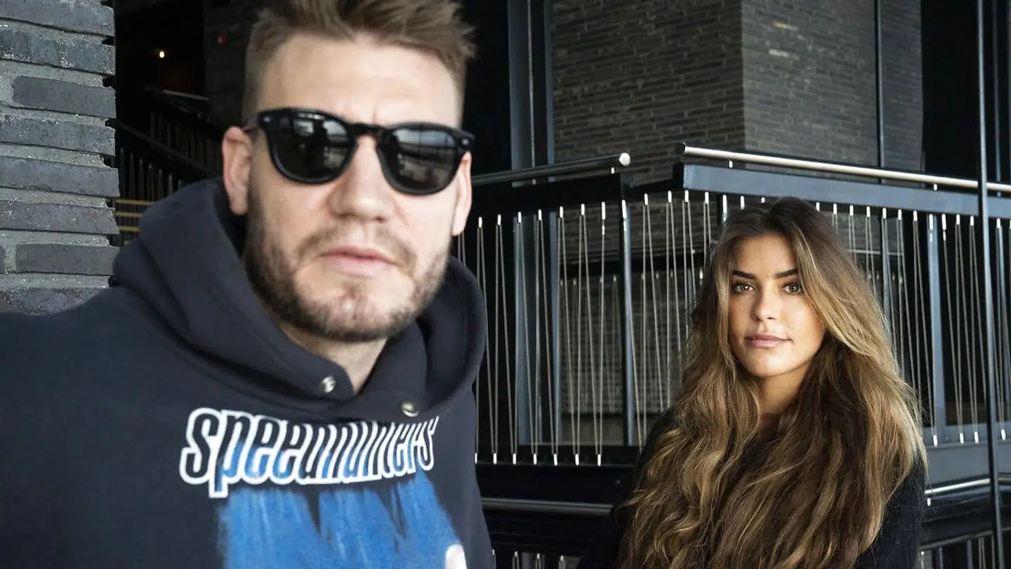 Nicklas Bendtner med sin tidligere kæreste Philine Roepstorff, som han havde et tv-program med.