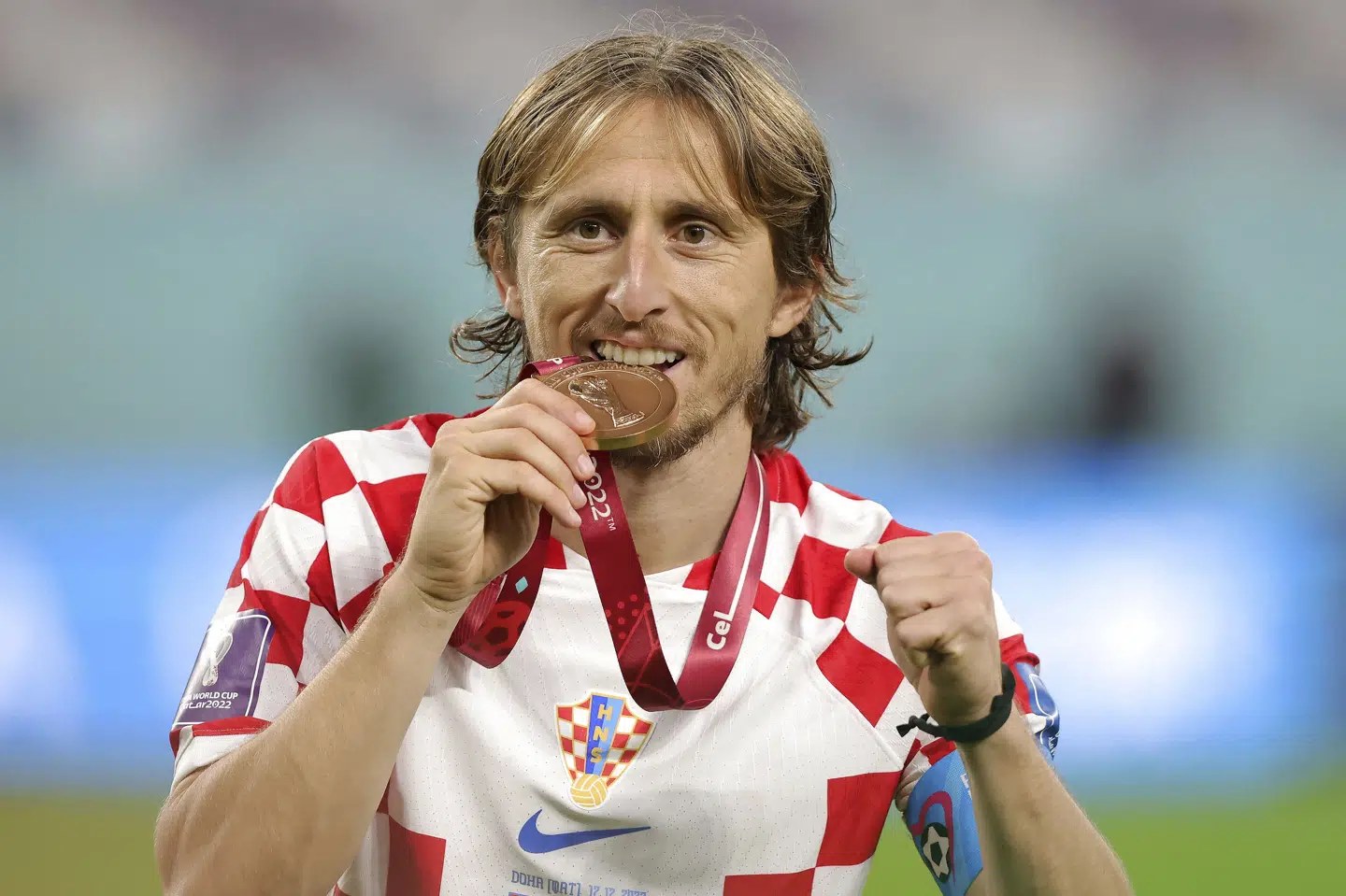 Luka Modric føjede en VM-bronzemedalje til præmiesamlingen, da Kroatien slog Marokko lørdag eftermiddag. Sebastian El-Saqqa/Ritzau Scanpix